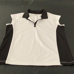 Aspire cap sleeve white with black top. Size Latge
